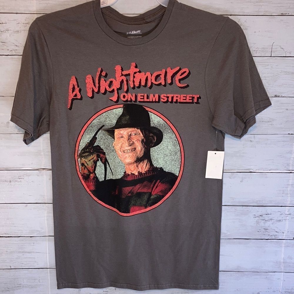 Mens Cotton Nightmare On Elm Street Graphic Short Sleeve T-Shirt Size S